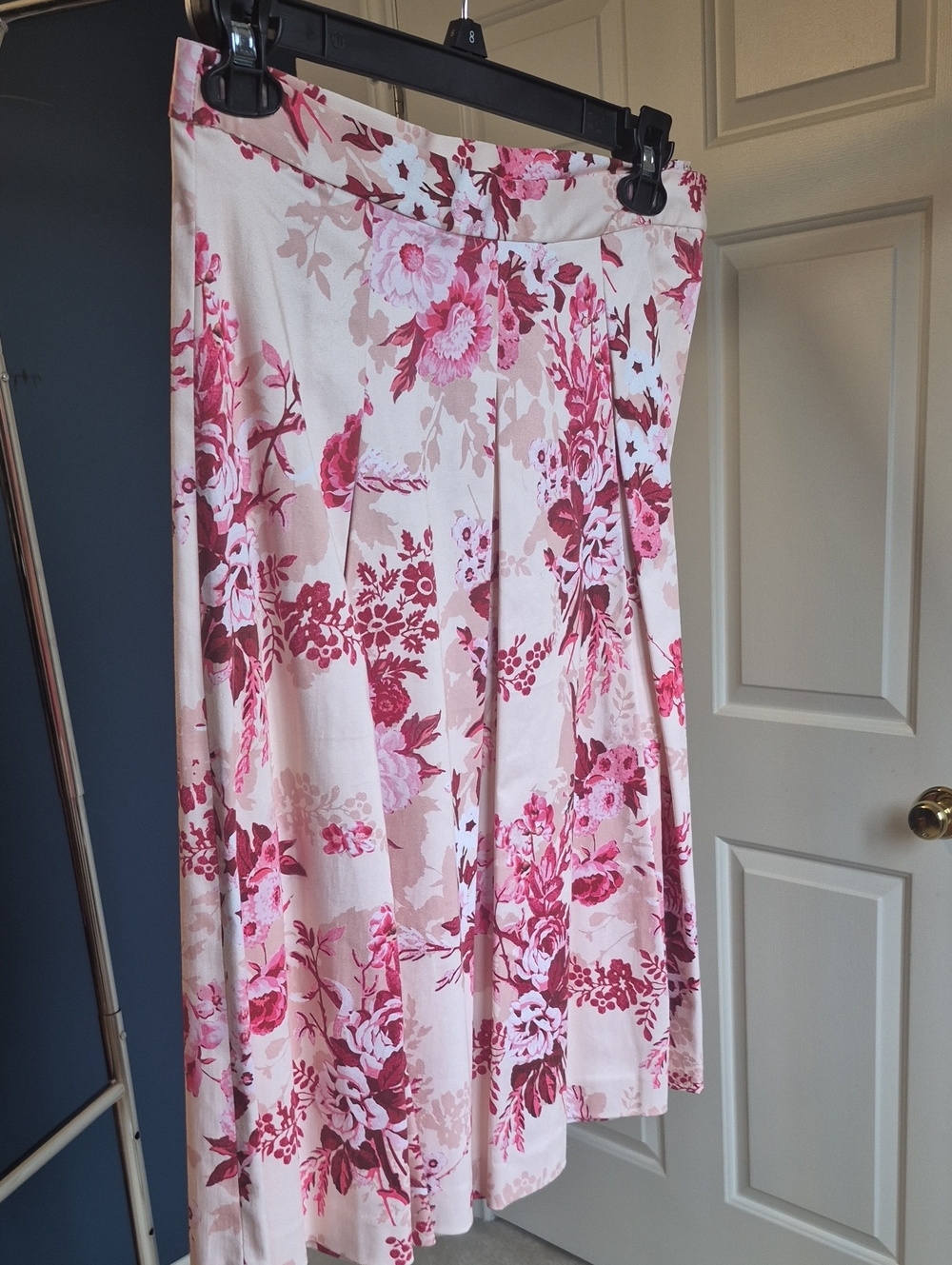 Alex Marie Pink and Cream Floral A-Line Skirt